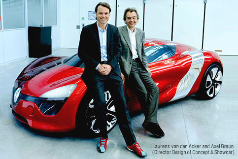 Laurens van den Acker and Axel Breun(Director Design of Concept & Showcar)