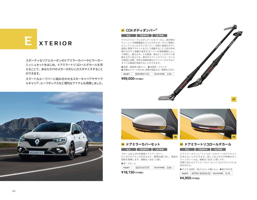 Renault MEGANE R.S. Accessories