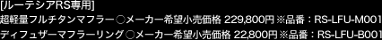 ルーテシアRS専用